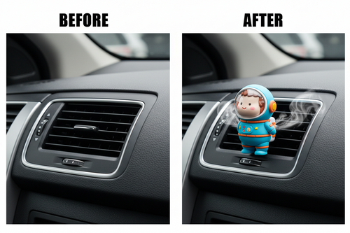 Car Air Freshener Clip - Cartoon Astronaut Aromatherapy for Air Conditioning Outlet