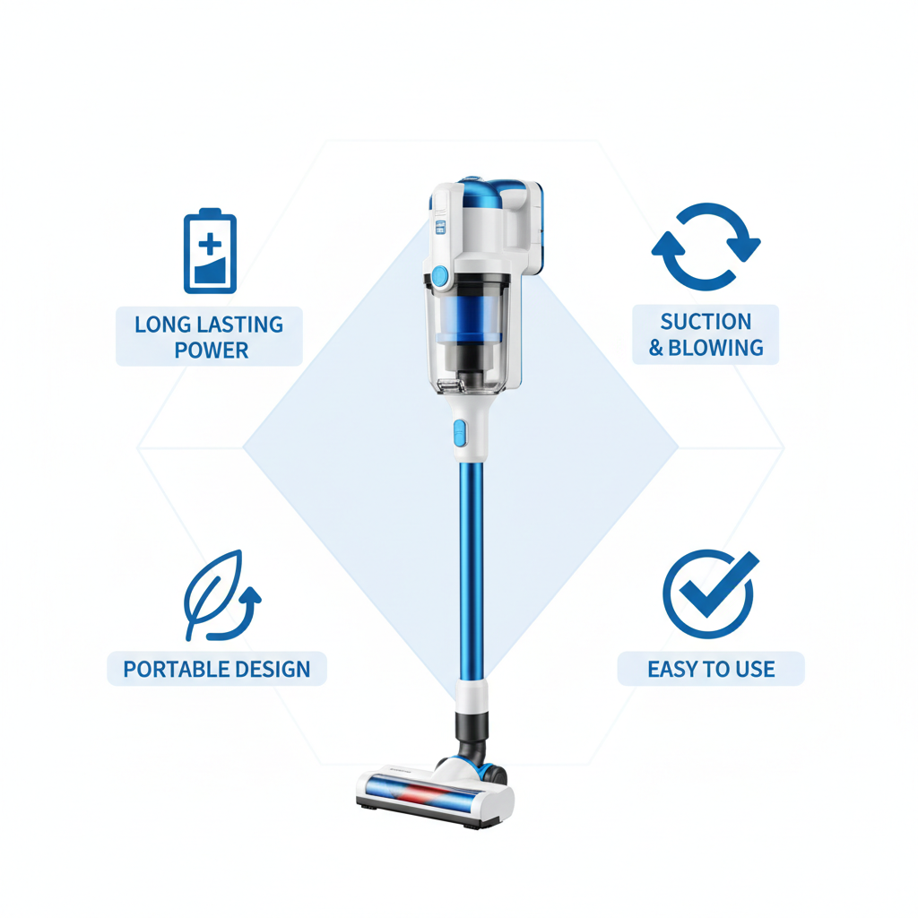 Cordless Vacuum Cleaner - High-Power Dual-Purpose for Car & Home