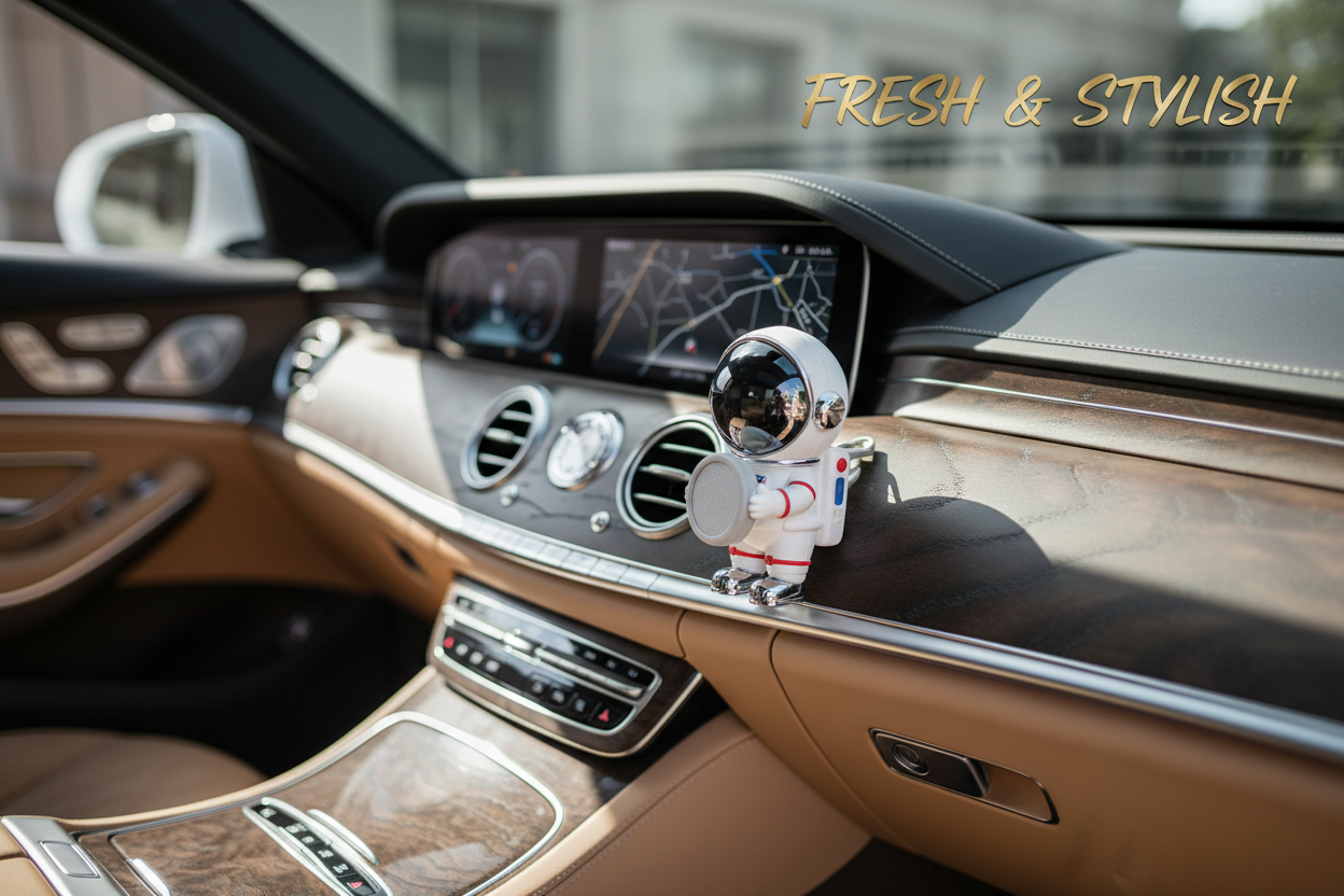 Car Air Freshener Clip - Cartoon Astronaut Aromatherapy for Air Conditioning Outlet