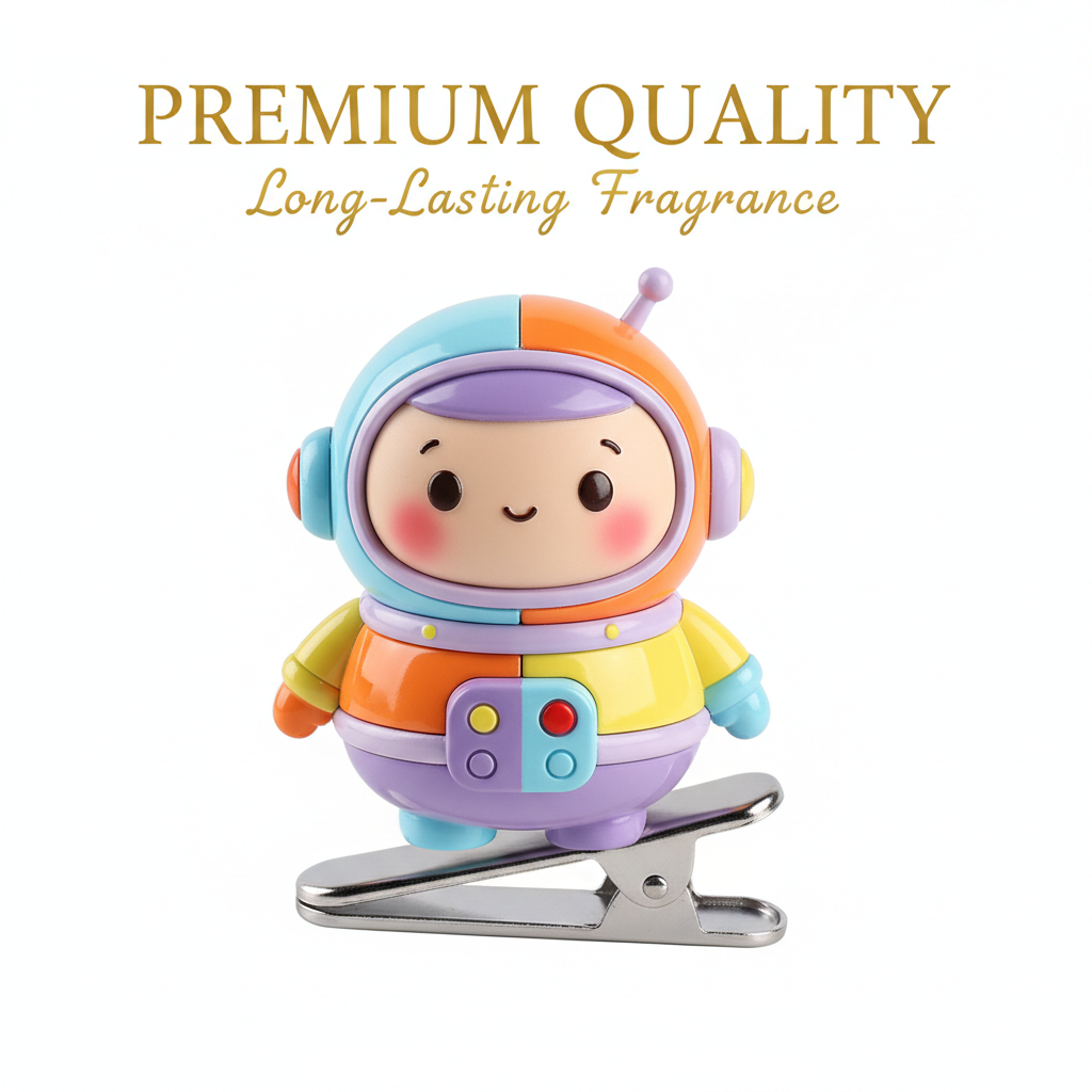 Car Air Freshener Clip - Cartoon Astronaut Aromatherapy for Air Conditioning Outlet